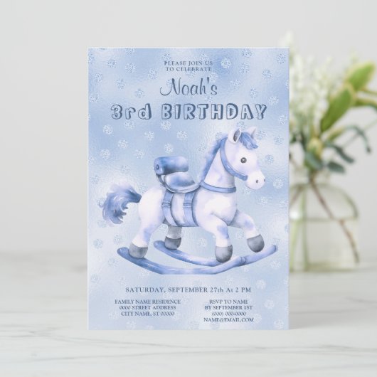 Blue Rocse Invitation Anniversaire (Debout devant)