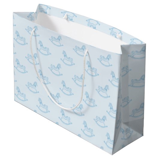 Blue Rocse Motif Baby shower  cadeau sac (Dos Angle)