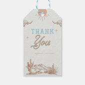 Blue Rodeo Verjaardag Dank u Cadeaulabel (Achterkant)