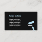 Blue Roller Paint Brush Painting Service Visitekaartje (Achterkant)