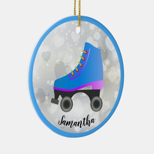 Blue Roller Schaats Design Ornament (Rechts)