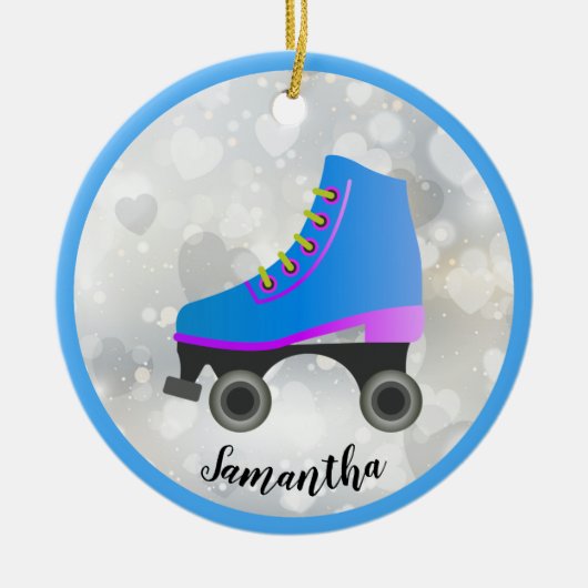 Blue Roller Schaats Design Ornament (Voorkant)