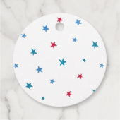 Blue Rolling Bowling Birthday Party Bedankjes Labels (Achterkant)