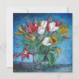 Blue Room Tulip Flowers Bouquet in een Vase