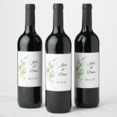 Blue Roos Bud Wedding Wine Wijn Etiket (Flessen)