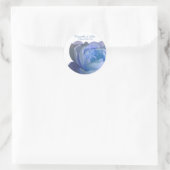 Blue Roos Custom Wedding Envelope-zegels Ronde Sticker (Tas)
