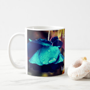 Blue Roos Floral Art, op maat gemaakt Koffiemok