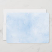 Blue Roos Garden Baptism Photo Invitation Kaart (Achterkant)