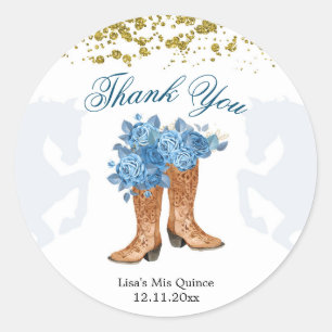 Blue Roos Mexican Mis Quince Sticker