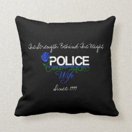 Blue Roos Police Wife Decor Pillow Kussen