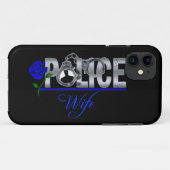 Blue Roos POLICE WIFE iPhone 5 Hoesje (Achterkant (horizontaal))