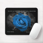Blue Roos Quote Mousepad Muismat (Met muis)