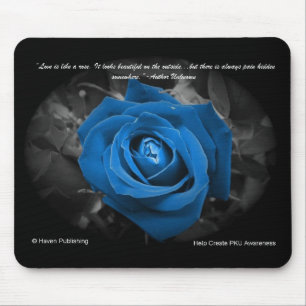 Blue Roos Quote Mousepad Muismat