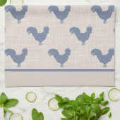 Blue Rooster Theedoek (Gevouwen)