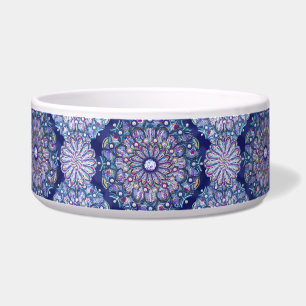 Blue Rosace Bowl Voerbakje