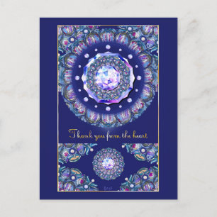 Blue Rosace Briefkaart