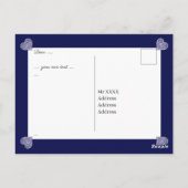 Blue Rosace Briefkaart (Achterkant)