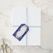 Blue Rosace Cadeaulabel (Met Touw)