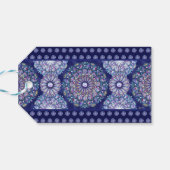 Blue Rosace Cadeaulabel (Achterkant Horizontaal)