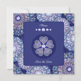 Blue Rosace Feestdagenkaart