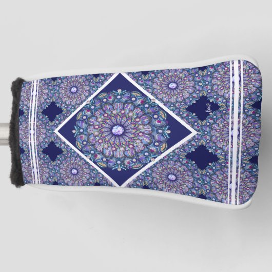 Blue Rosace Golfheadcover (Voorkant)