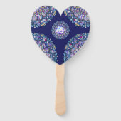 Blue Rosace Handwaaier (Achterkant)