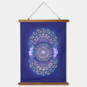 Blue Rosace Hangend Wandkleed
