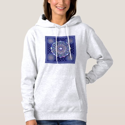 Blue Rosace Hoodie (Voorkant)