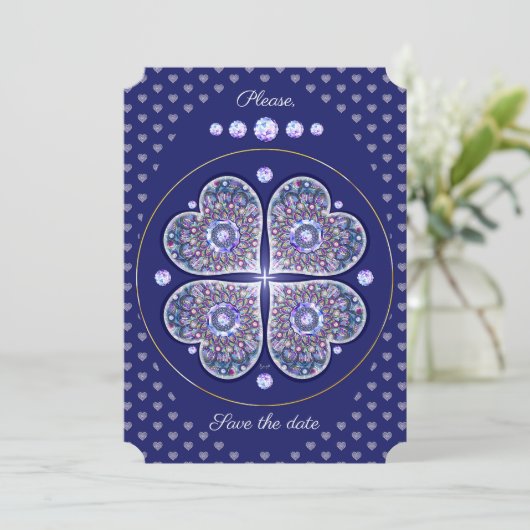 Blue Rosace Kaart (Staand voorkant)