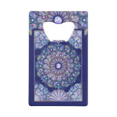 Blue Rosace Kredietkaart Flessenopener (Voorkant)