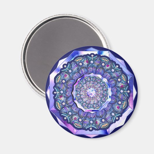 Blue Rosace Magneet (Voorkant / Achterkant)