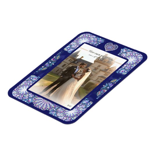 Blue Rosace Magneet (Linkerzijde)