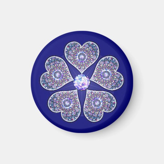 Blue Rosace Magneet (Voorkant)