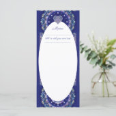 Blue Rosace Menu (Staand voorkant)