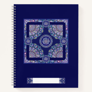 Blue Rosace Notitieboek