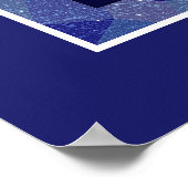 Blue Rosace Poster (Hoek)