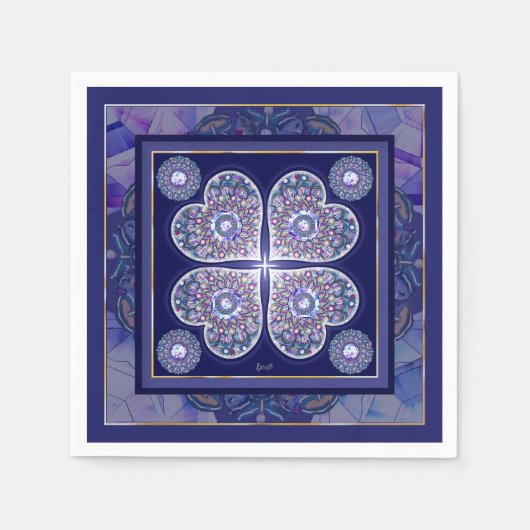 Blue Rosace Servet (Voorkant)