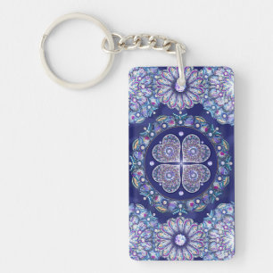 Blue Rosace Sleutelhanger