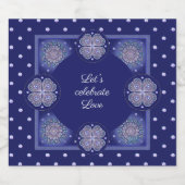 Blue Rosace Sparkling Wijnetiket (Enkel label)