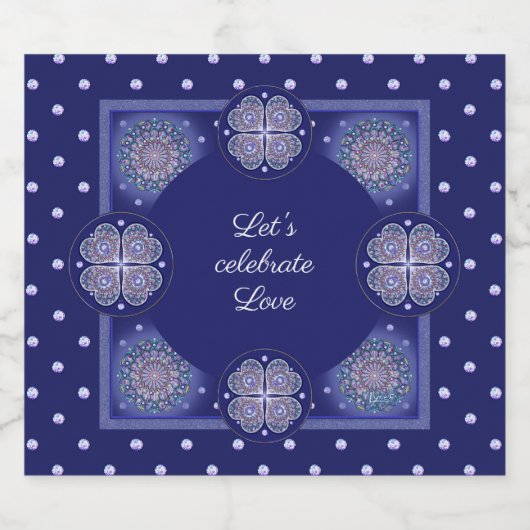 Blue Rosace Sparkling Wijnetiket (Enkel label)