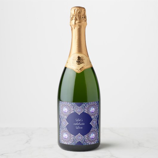 Blue Rosace Sparkling Wijnetiket (Voorkant)