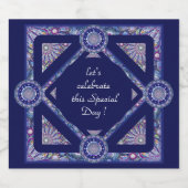 Blue Rosace Sparkling Wijnetiket (Enkel label)