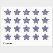 Blue Rosace Ster Sticker (Vel)