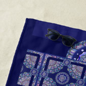 Blue Rosace Strandlaken (In situ)