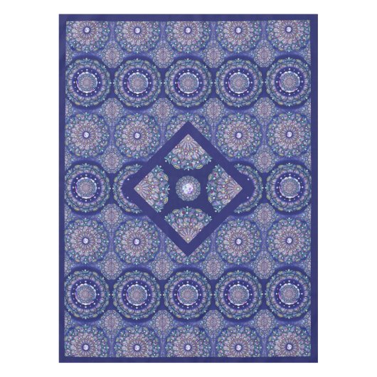 Blue Rosace Tafelkleed (Voorkant)