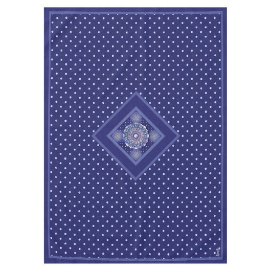 Blue Rosace Tafelkleed (Voorkant)