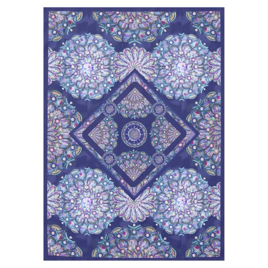Blue Rosace Tafelkleed (Voorkant)