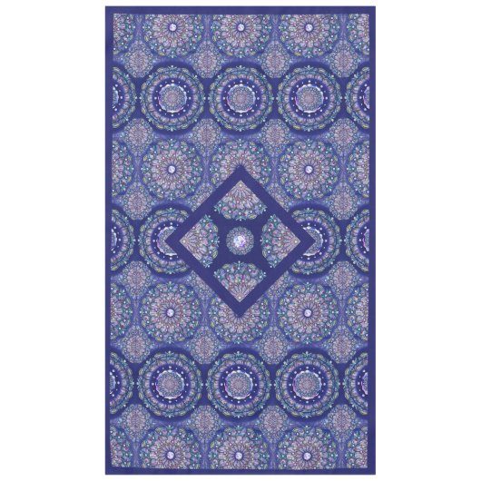 Blue Rosace Tafelkleed (Voorkant)