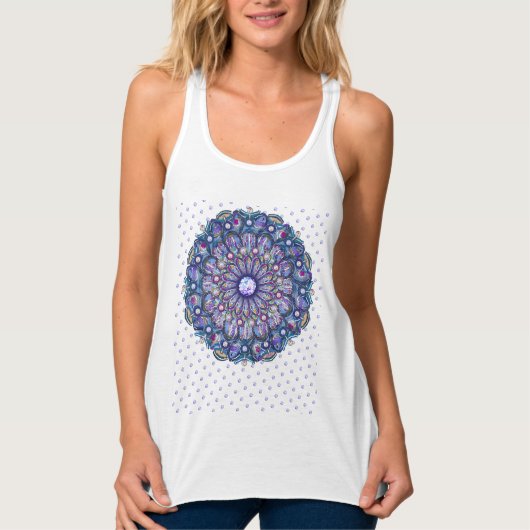 Blue Rosace Tanktop (Voorkant)