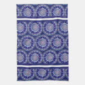 Blue Rosace Theedoek (Verticaal)